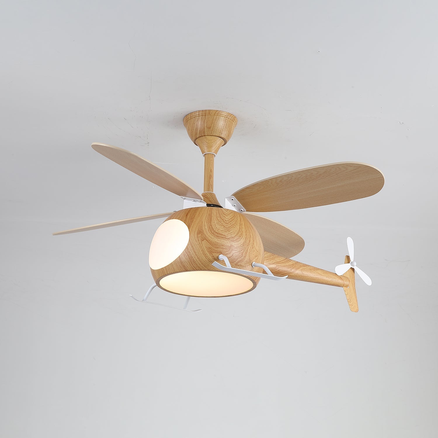 Aviara Modern Wood Ceiling Fan Light - Neutral Decor