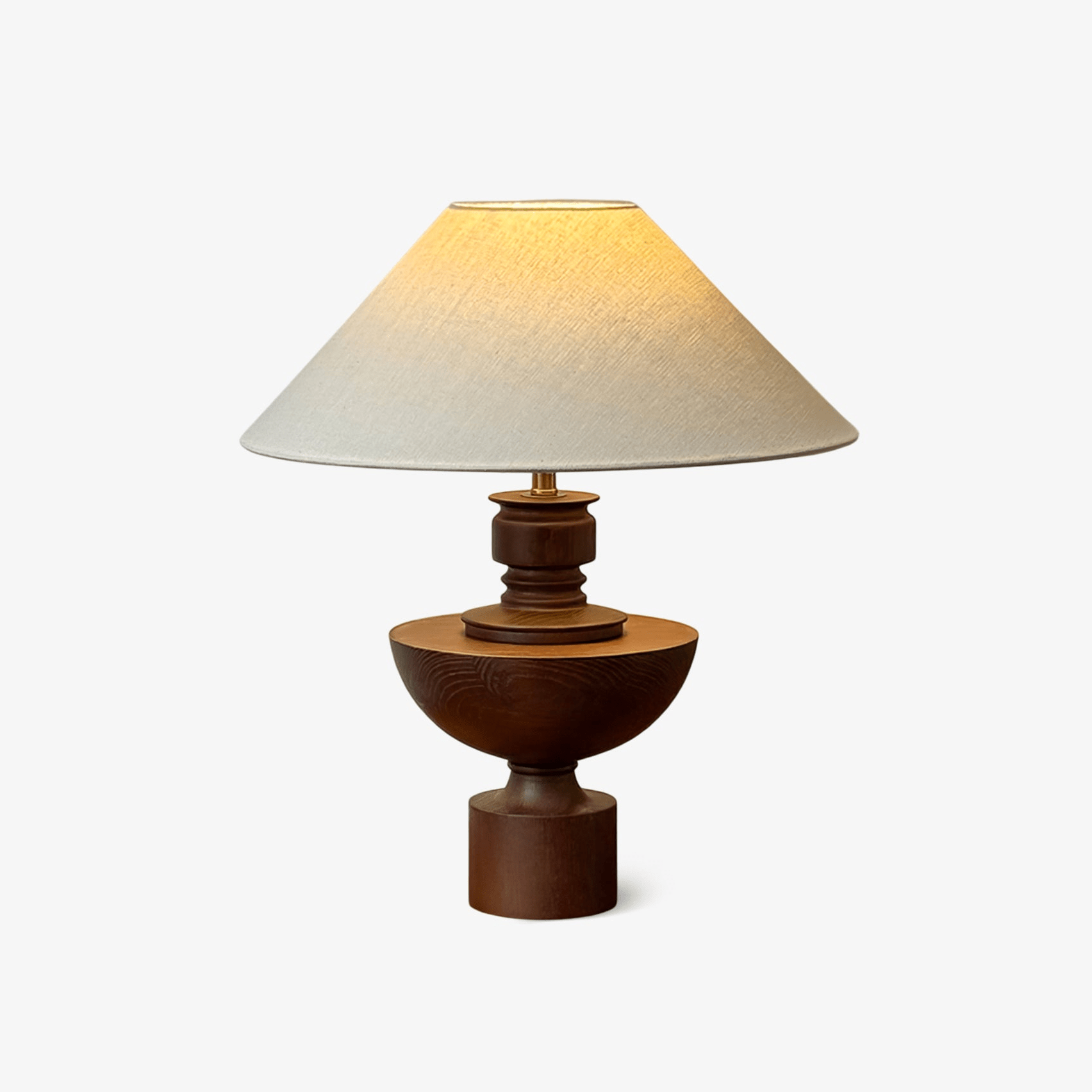 Dunell Wood Fabric Vintage Table Lamp