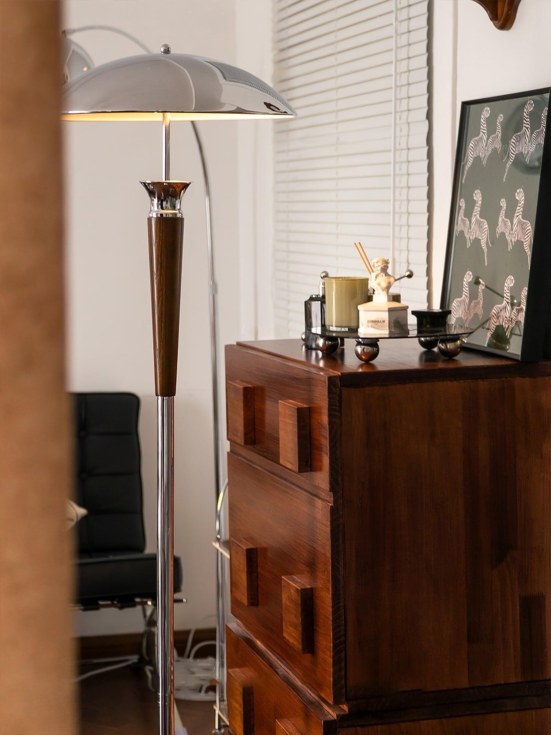 Viraivelle Retro Chrome Floor Lamp
