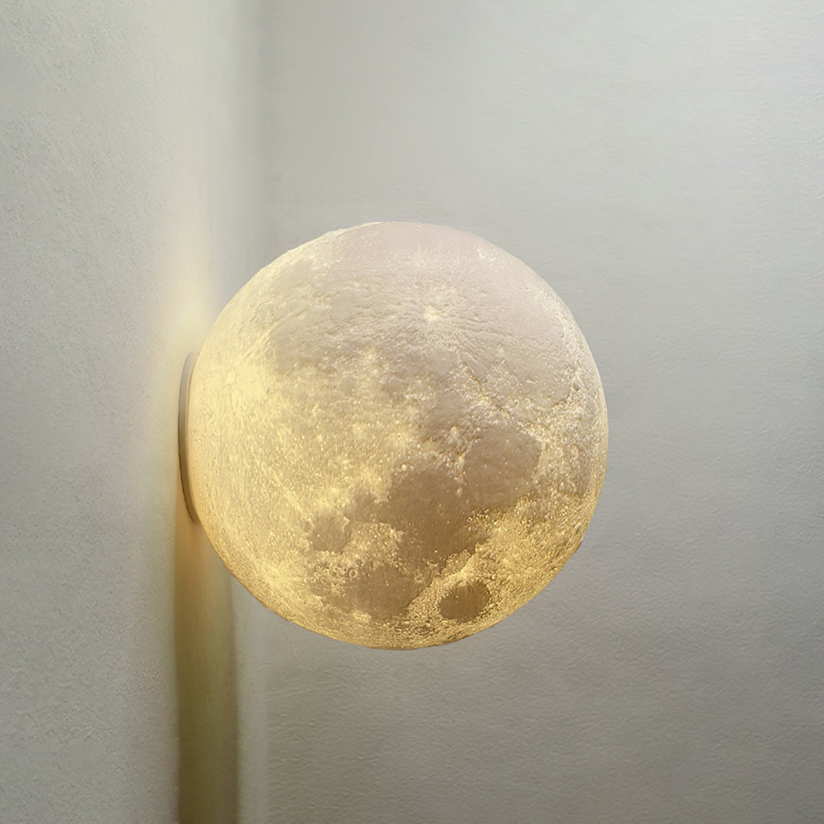 Olsolan Nordic Art Moon 3D Plastic Wall Lamp