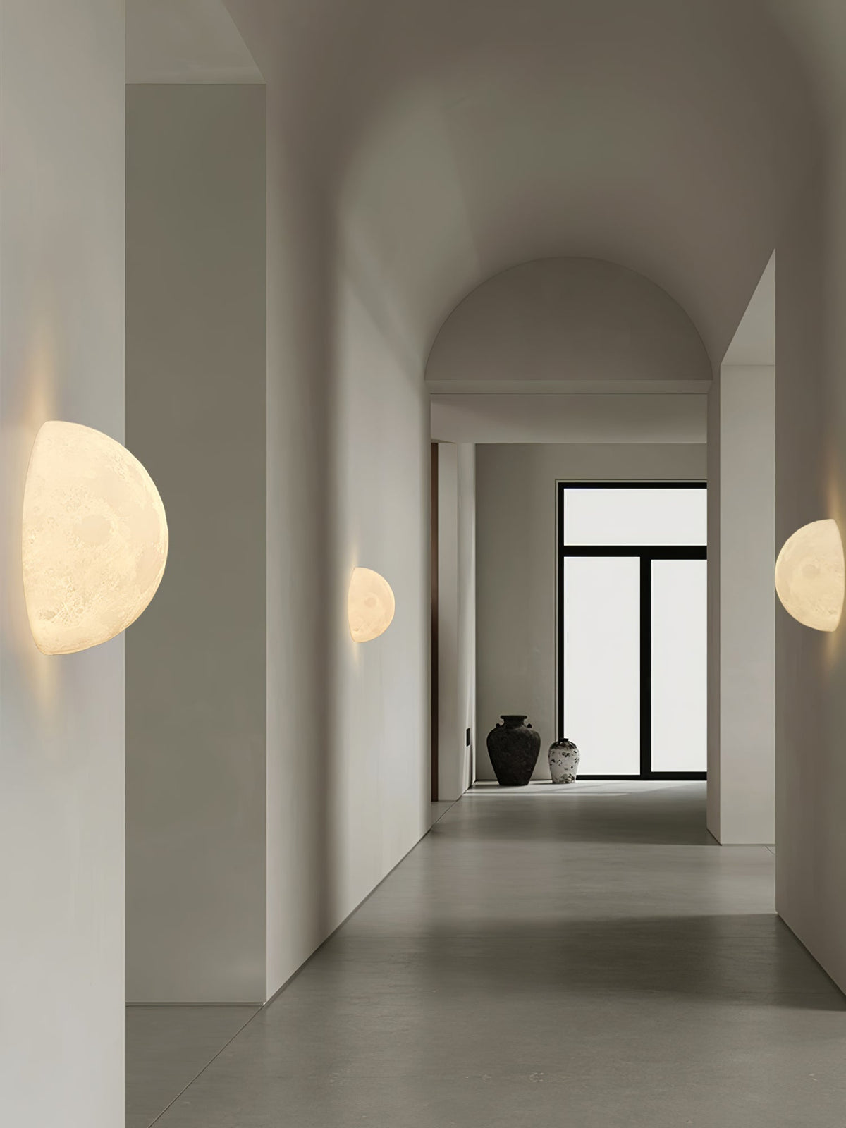Olsolan Nordic Art Moon 3D Plastic Wall Lamp