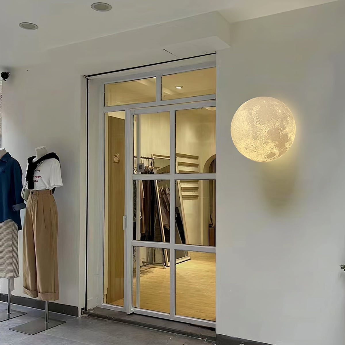 Olsolan Nordic Art Moon 3D Plastic Wall Lamp