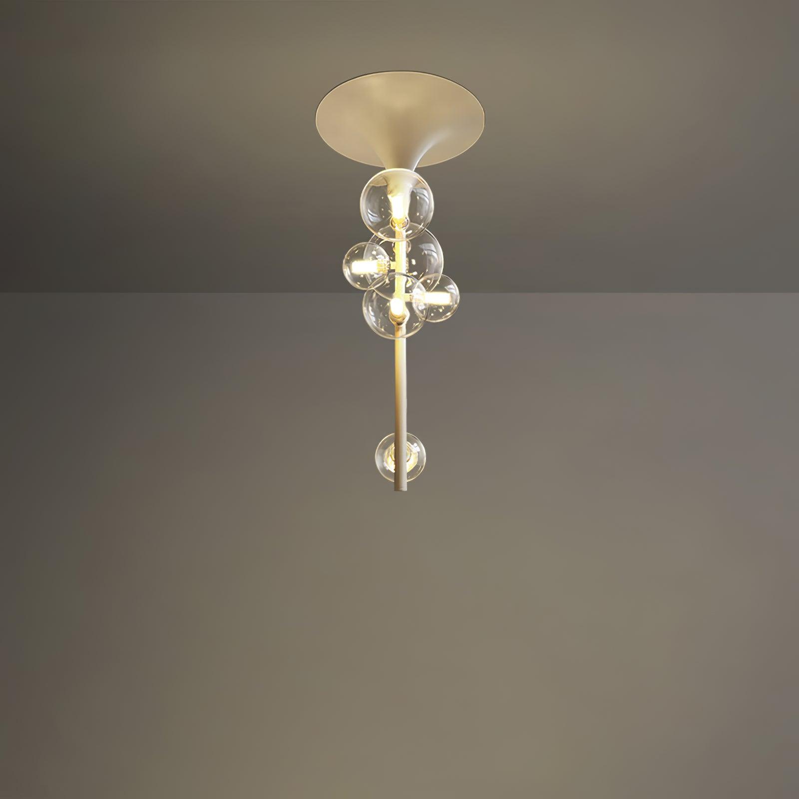 Celeina Pendant Light Brass Glass Cascading for Hallway