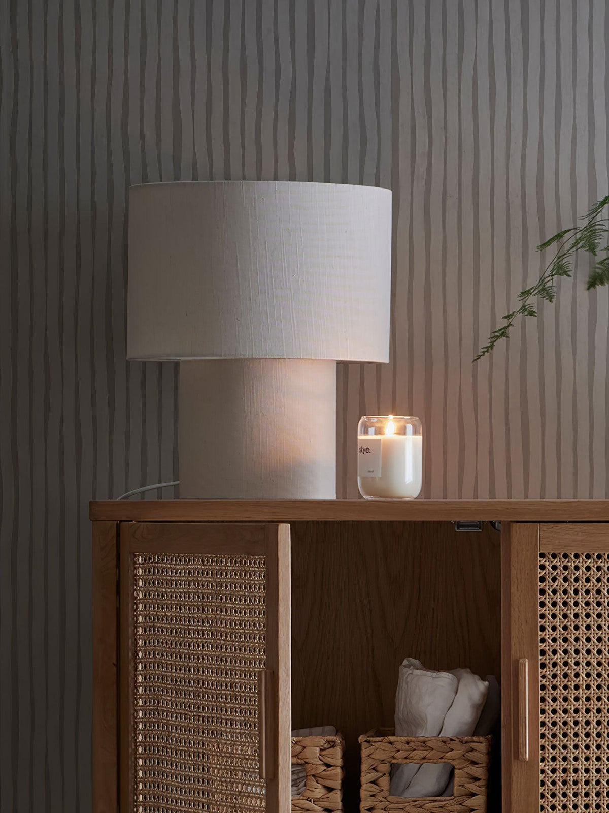 Kaleb Minimalist Fabric Table Lamp