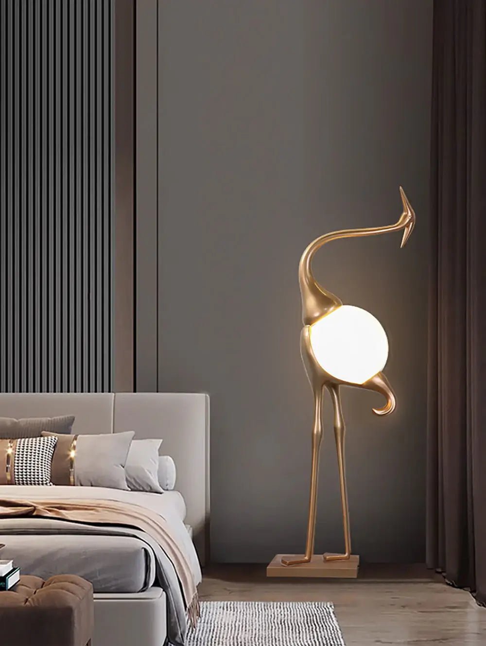 Uraearae Crane Shaped Wall Sconce