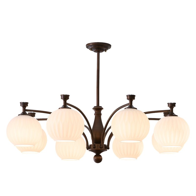 Vaslen Chandelier Orb Frosted Vintage