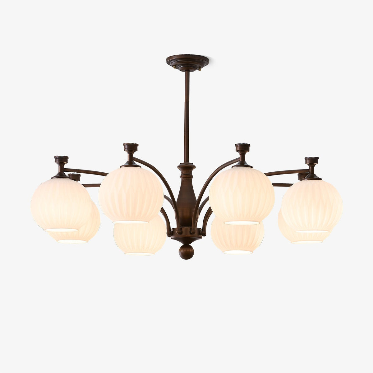 Vaslen Chandelier Orb Frosted Vintage