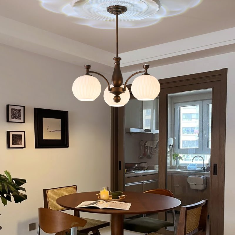 Vaslen Chandelier Orb Frosted Vintage