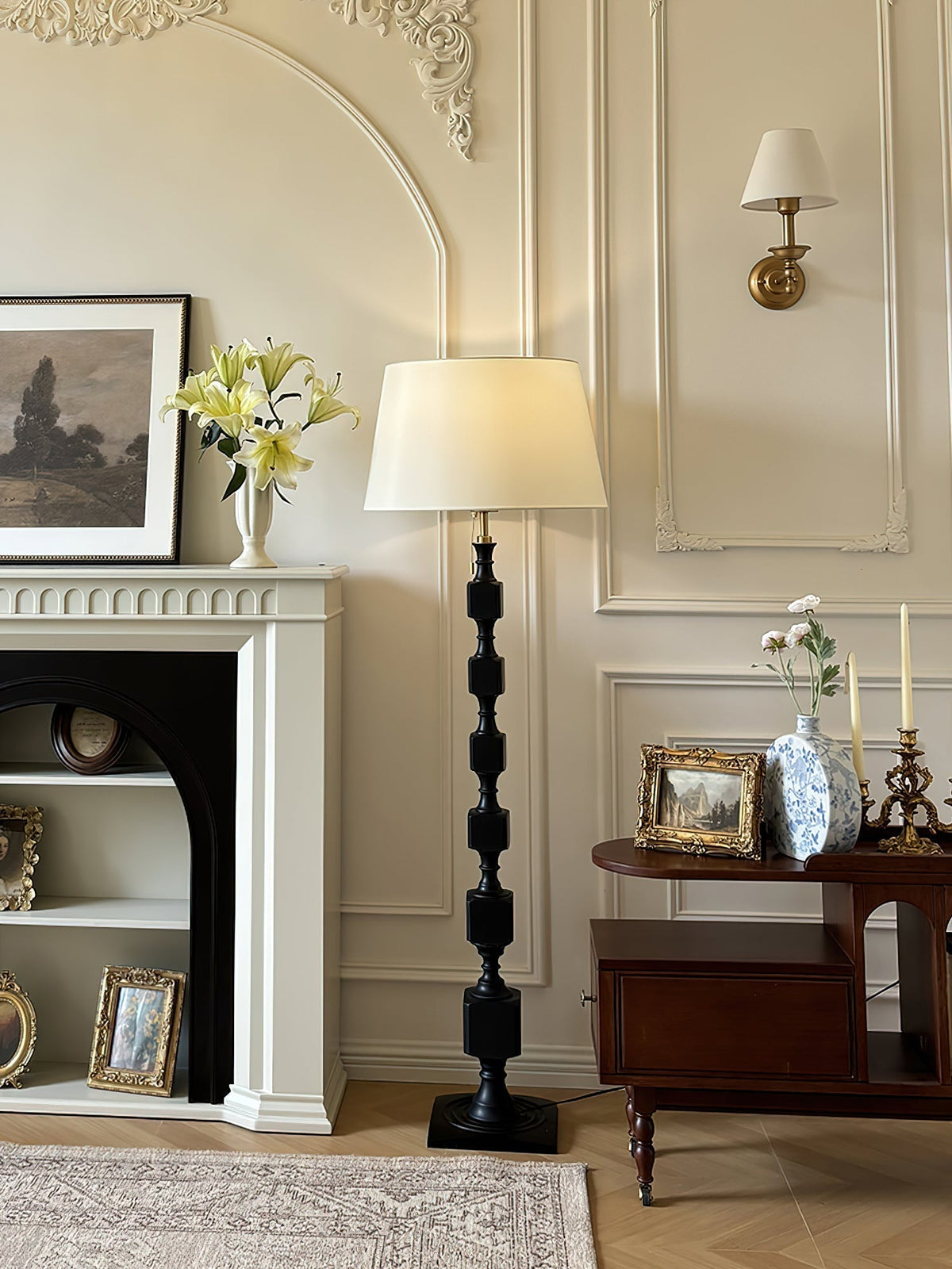 Sylarelle Hexas Wood Floor Lamp