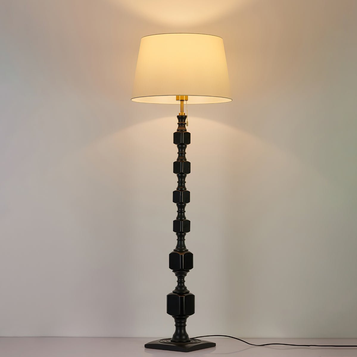 Sylarelle Hexas Wood Floor Lamp