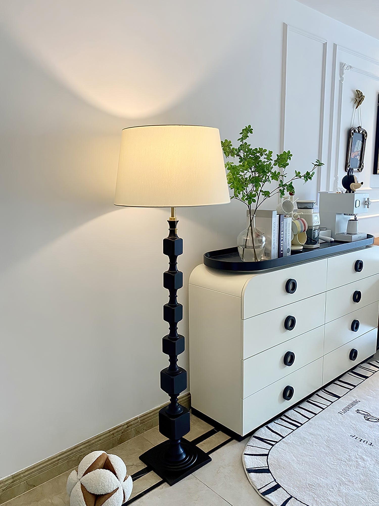 Sylarelle Hexas Wood Floor Lamp
