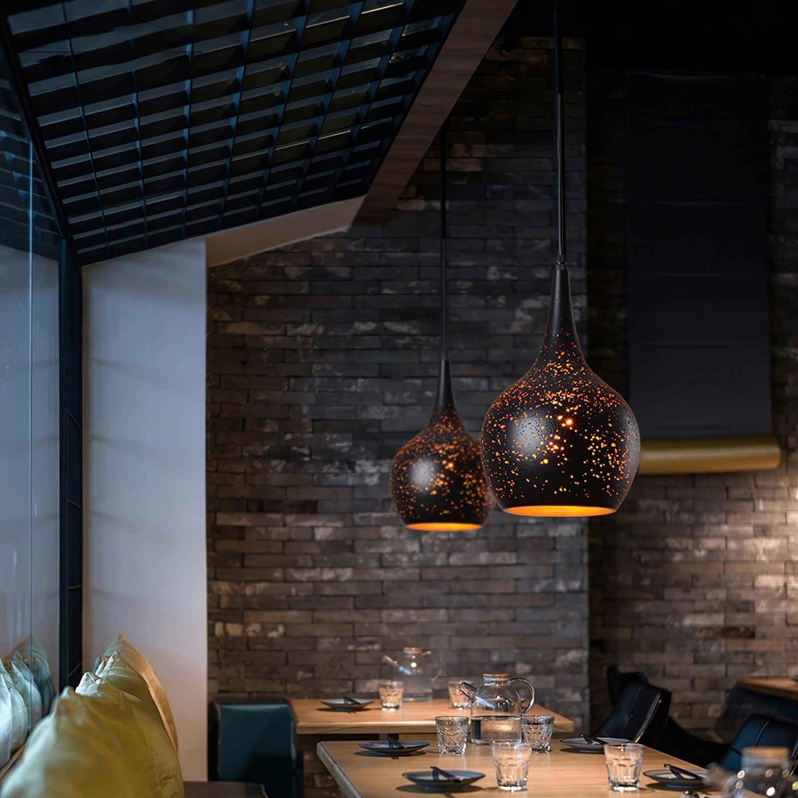 Solara Pendant Lamp Hollow Industrial Vintage - Neutral Decor
