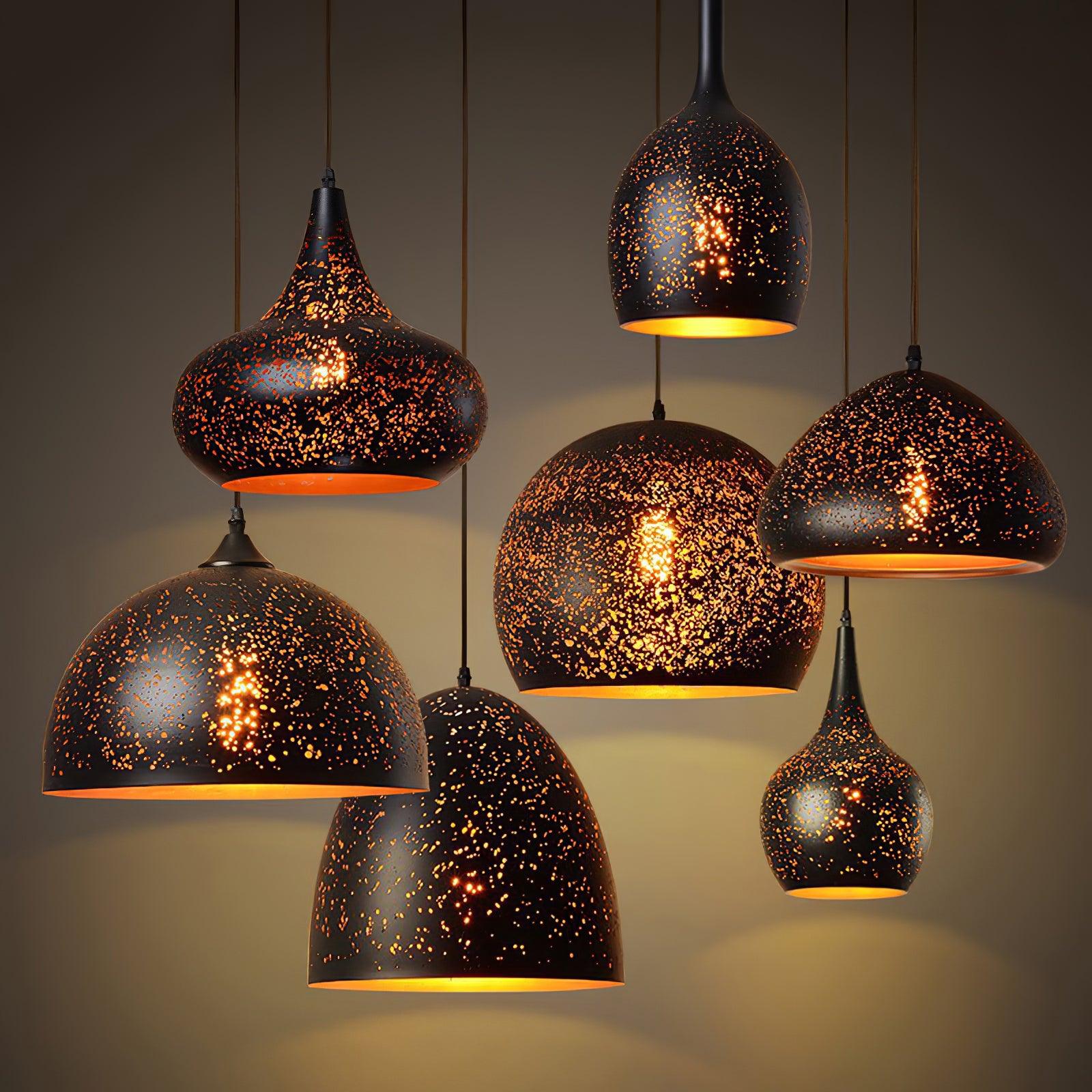 Solara Pendant Lamp Hollow Industrial Vintage - Neutral Decor