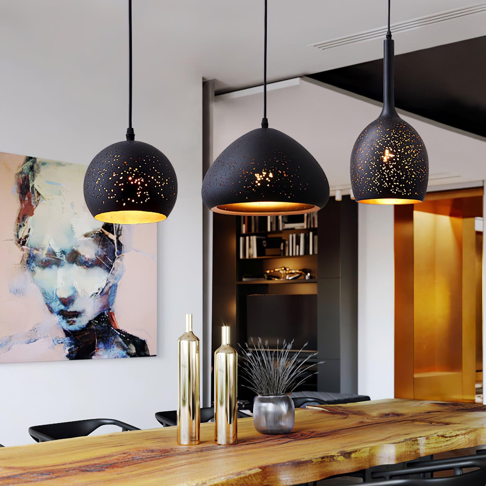 Solara Pendant Lamp Hollow Industrial Vintage - Neutral Decor