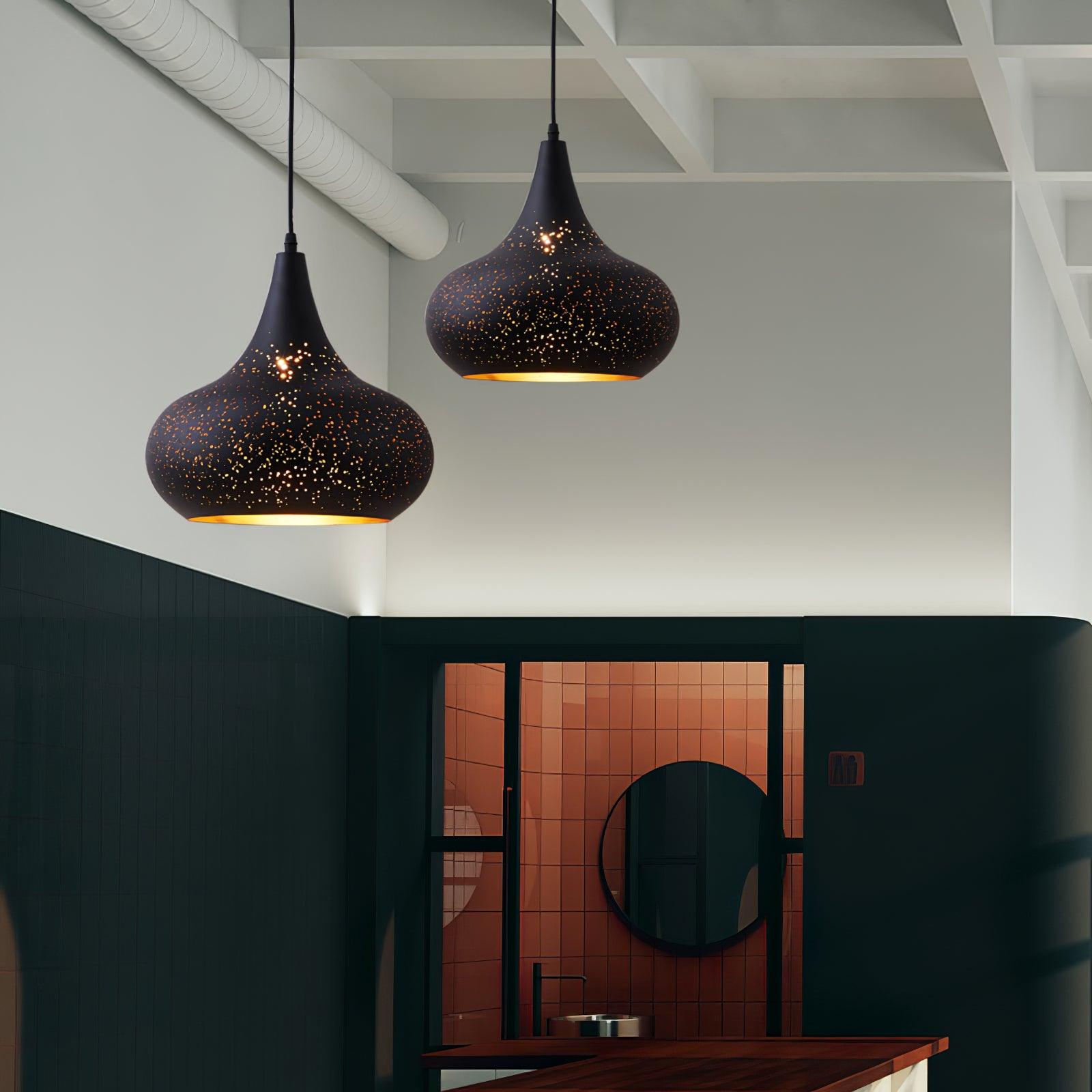 Solara Pendant Lamp Hollow Industrial Vintage - Neutral Decor