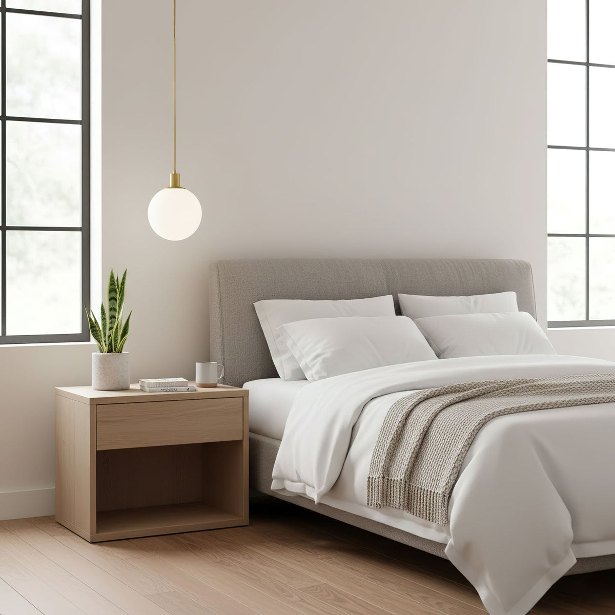 Orlabrook Brass Globe Pendant Light