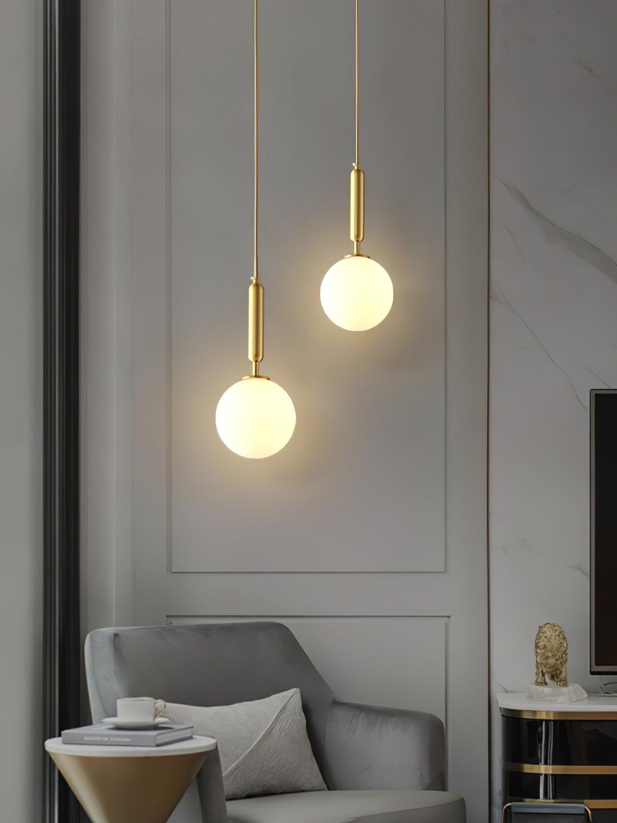 Orlabrook Brass Globe Pendant Light