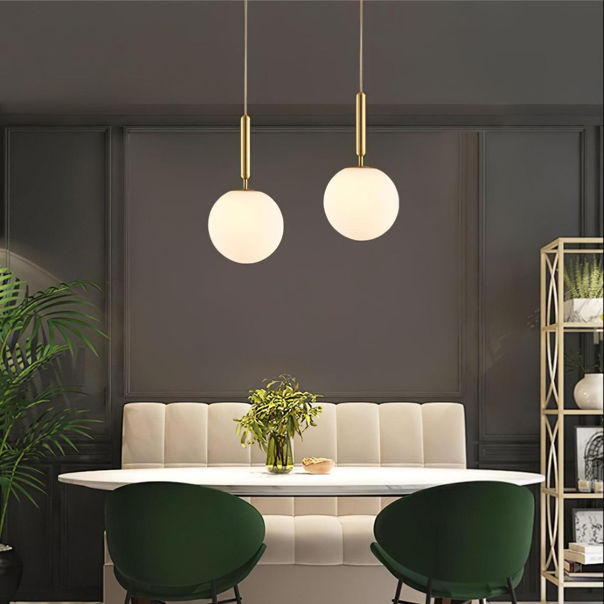 Orlabrook Brass Globe Pendant Light