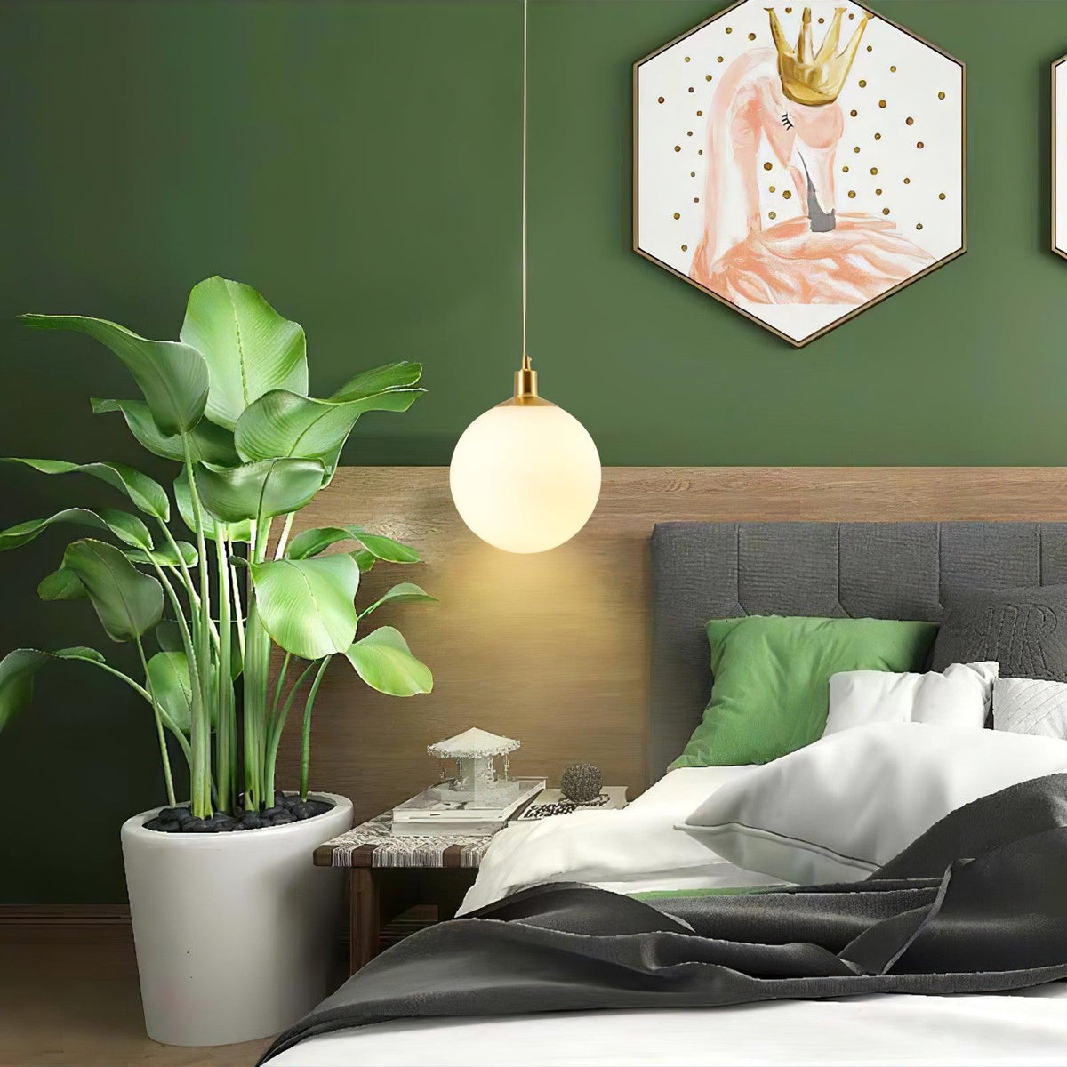 Orlabrook Brass Globe Pendant Light