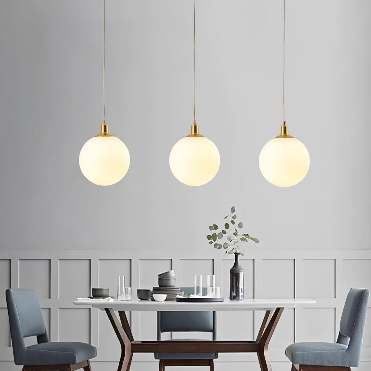 Orlabrook Brass Globe Pendant Light