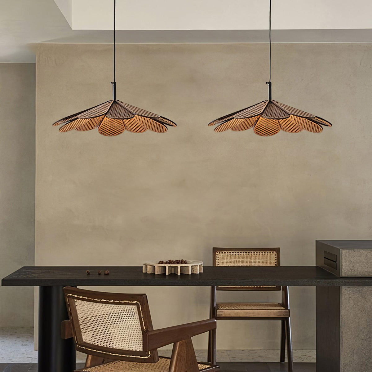 Zevarus Nordic Art Wabi-Sabi Wood Pendant Light
