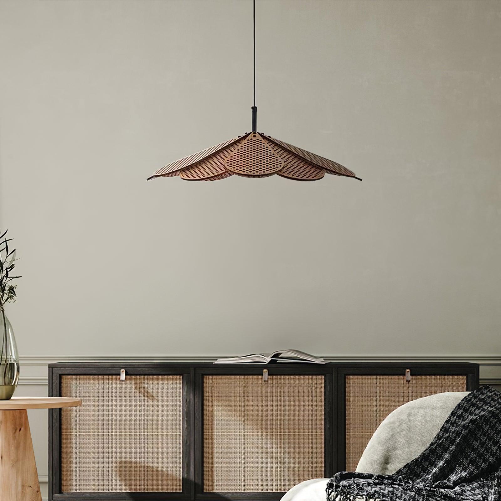 Zevarus Nordic Art Wabi-Sabi Wood Pendant Light