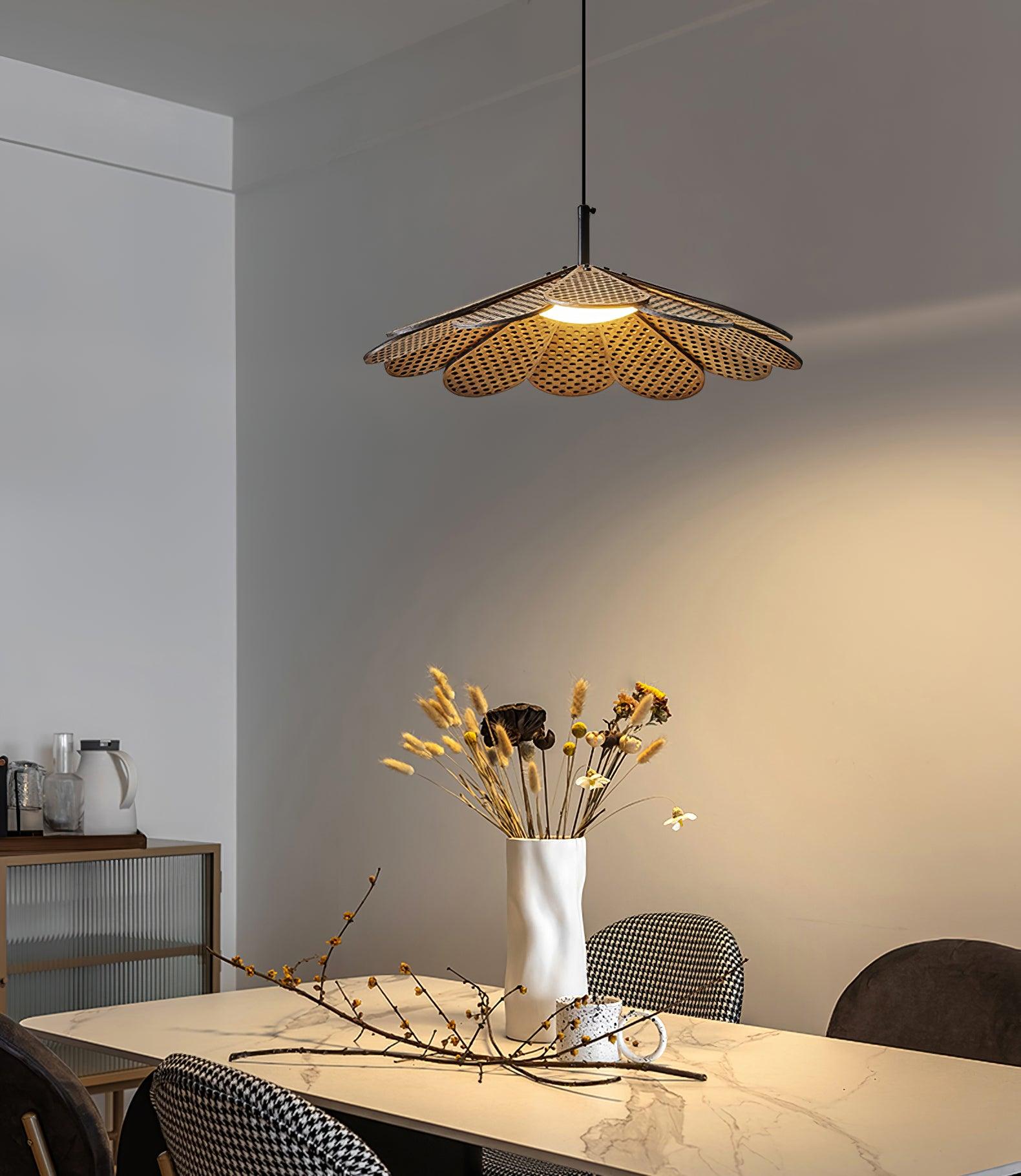 Zevarus Nordic Art Wabi-Sabi Wood Pendant Light