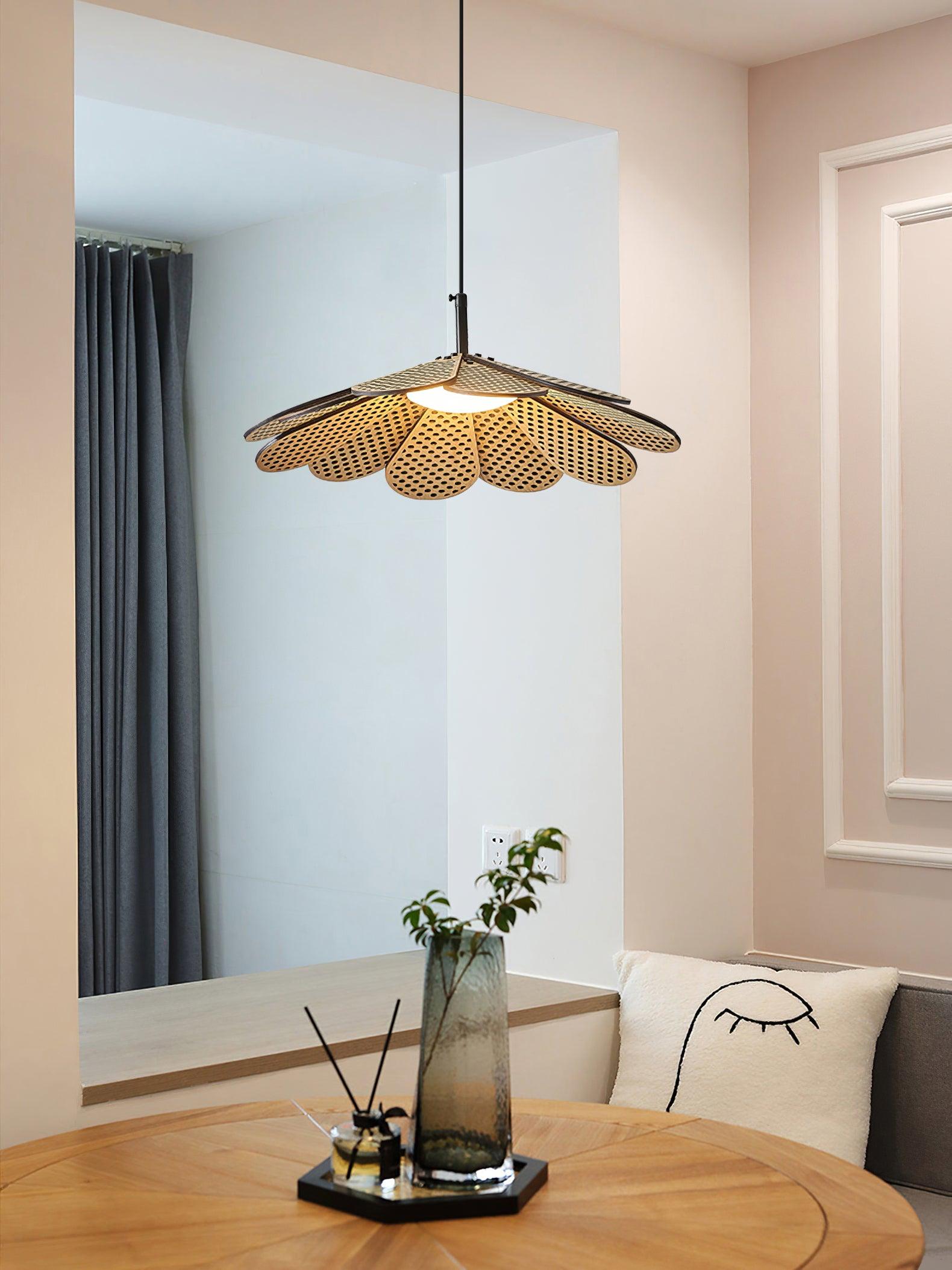 Zevarus Nordic Art Wabi-Sabi Wood Pendant Light