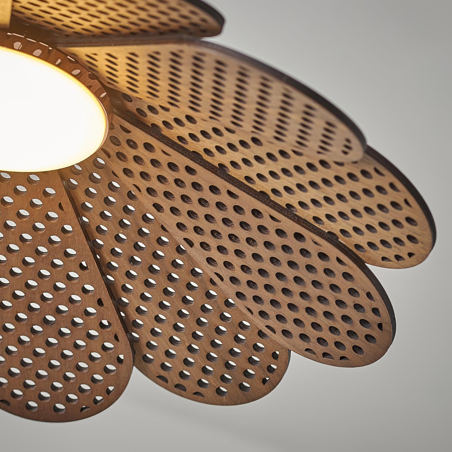Zevarus Nordic Art Wabi-Sabi Wood Pendant Light