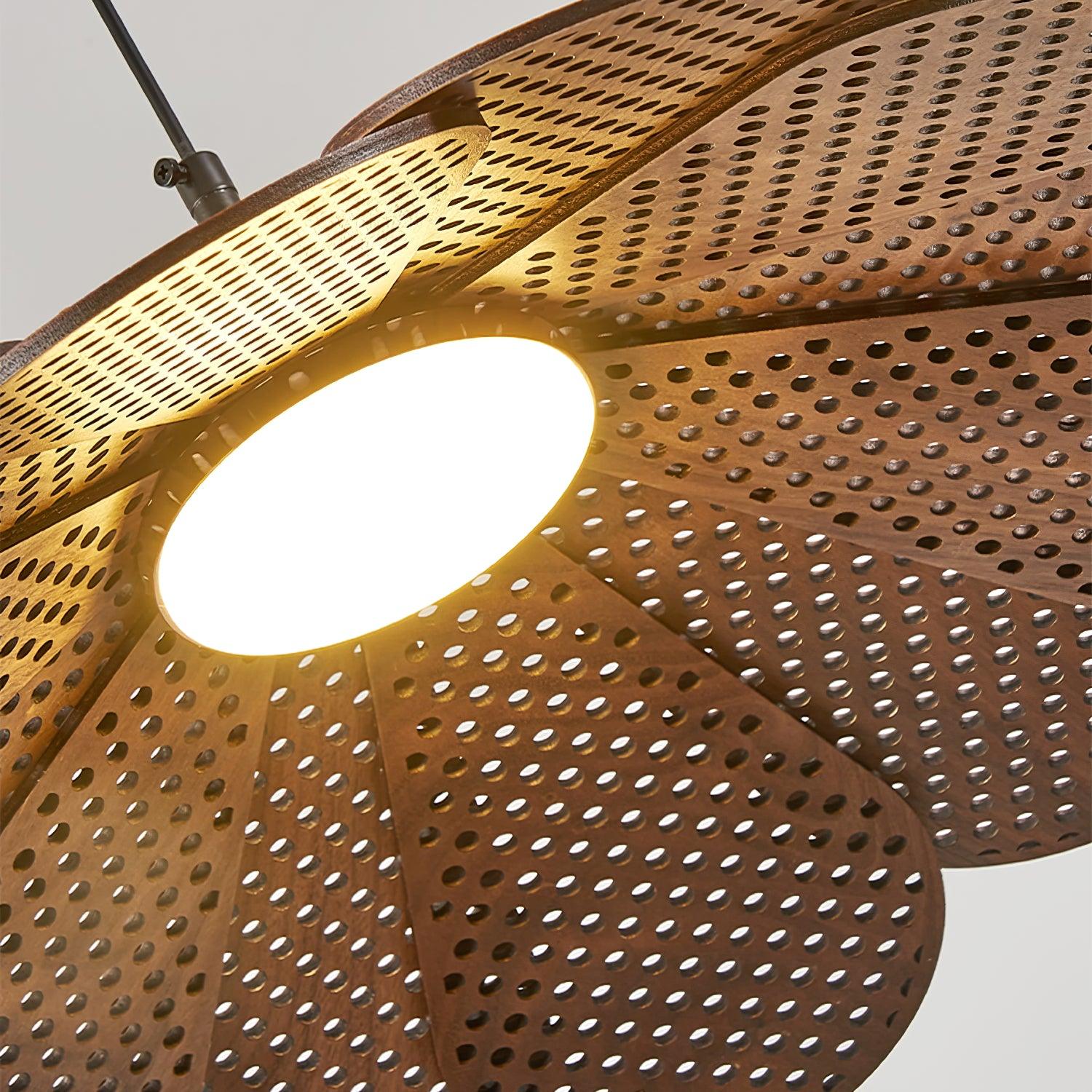 Zevarus Nordic Art Wabi-Sabi Wood Pendant Light