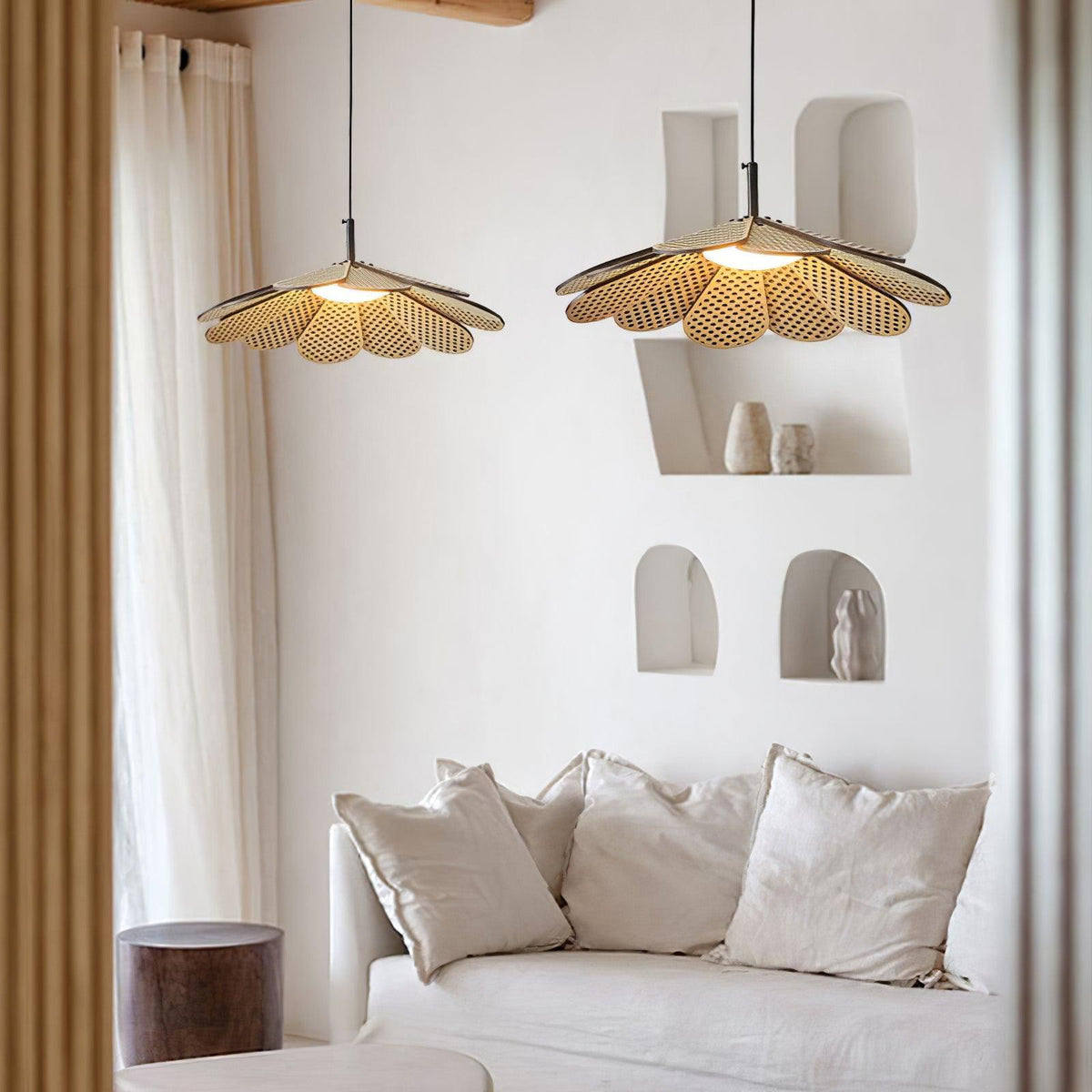 Zevarus Nordic Art Wabi-Sabi Wood Pendant Light