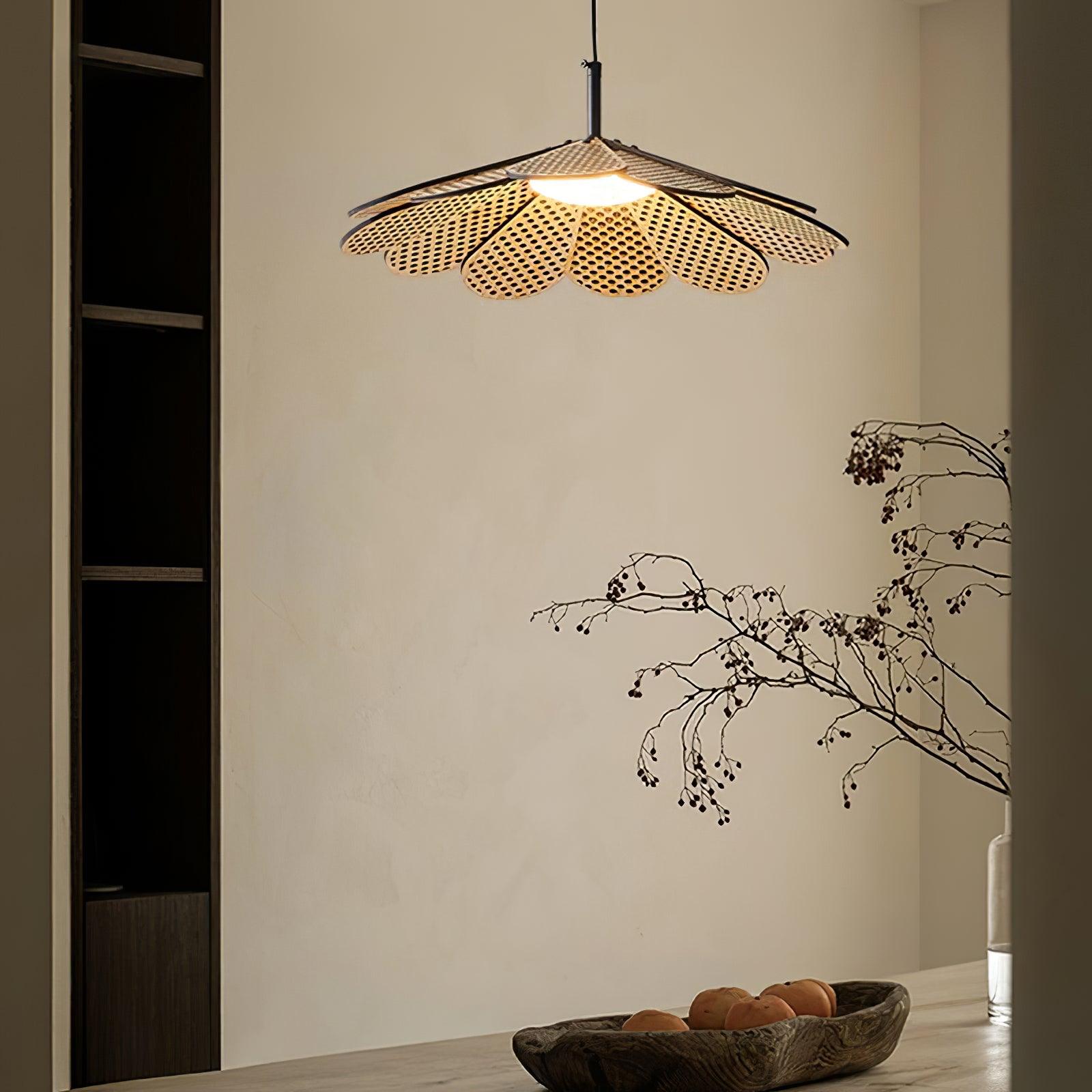 Zevarus Nordic Art Wabi-Sabi Wood Pendant Light