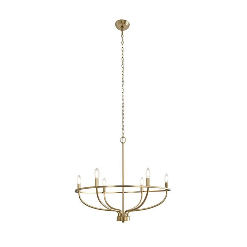 Aurinella Brass Gold Candelabra Chandelier
