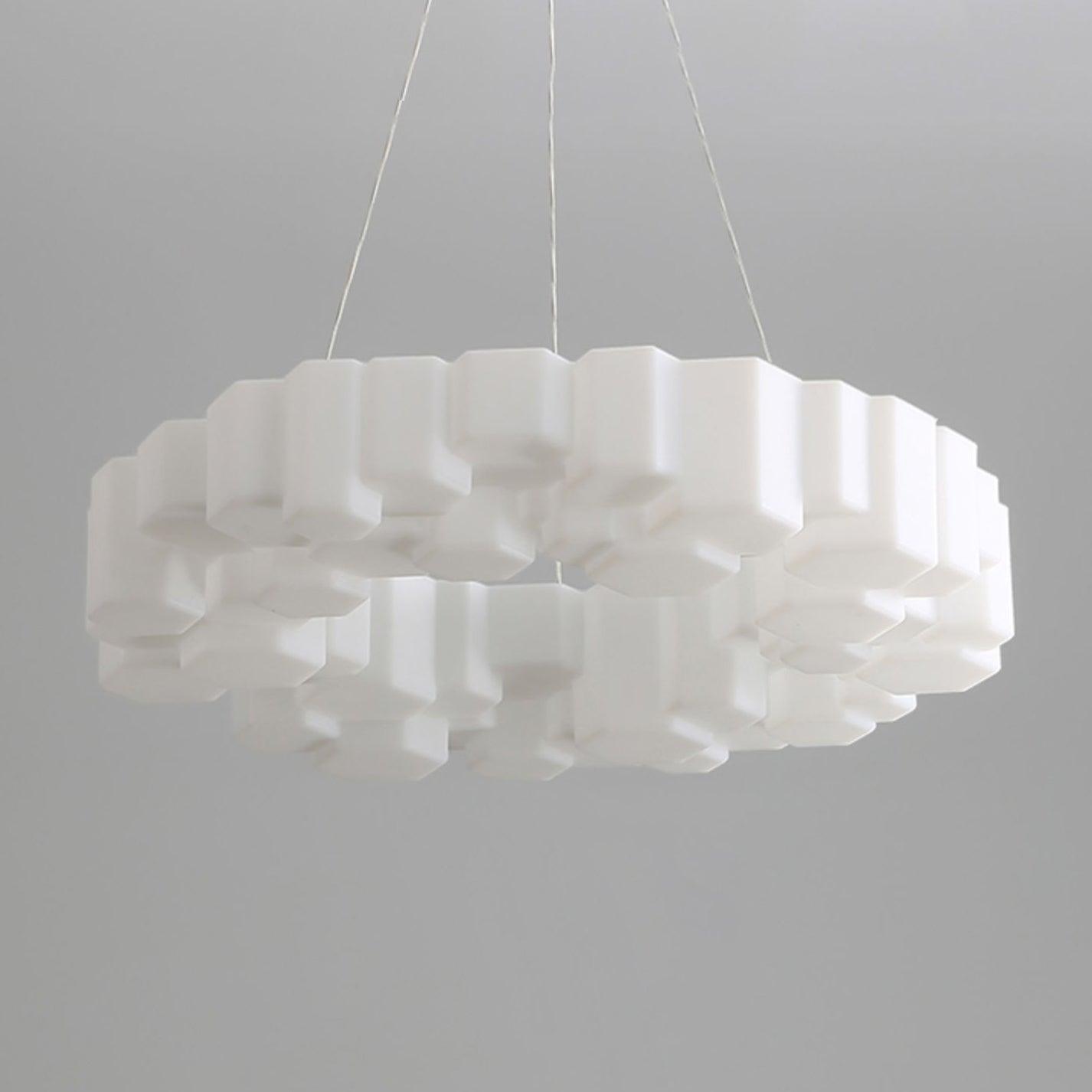 Lioreiel Chandelier Honeycomb Glossy White Polycarbonate