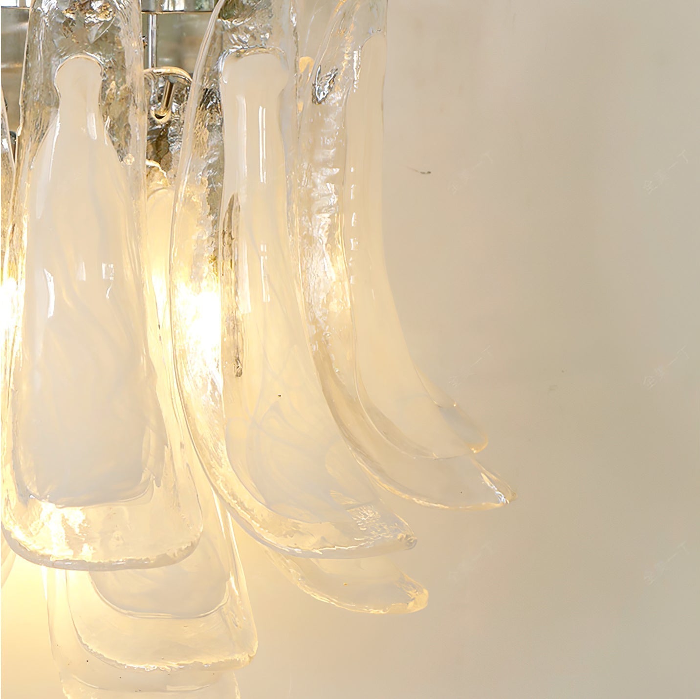 Celarelle Wall Lamp Petal Glass Horseshoe Shaped Minimalist