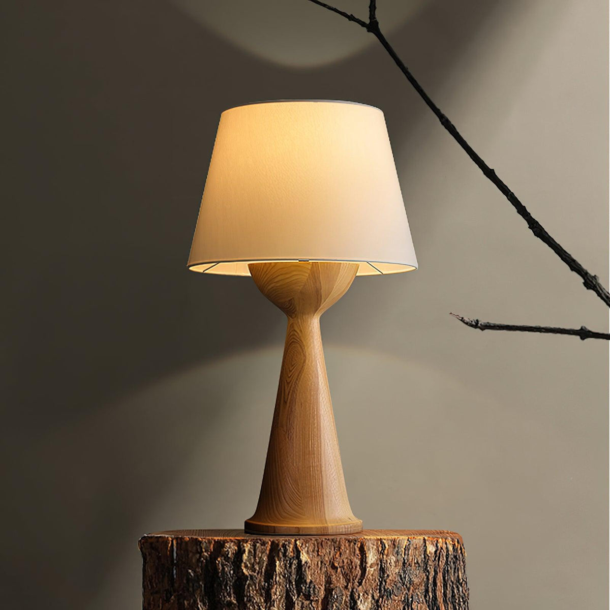 Tempo Vintage Wood Table Lamp
