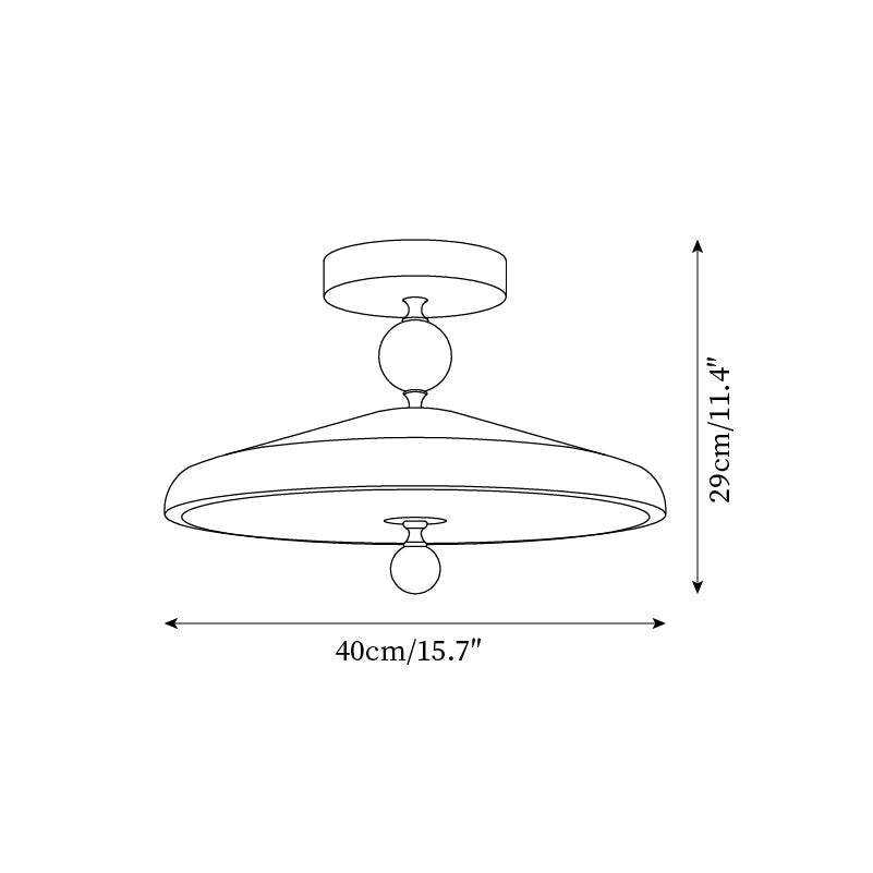 Belano Wooden Frame Round Ceiling Lamp - Neutral Decor