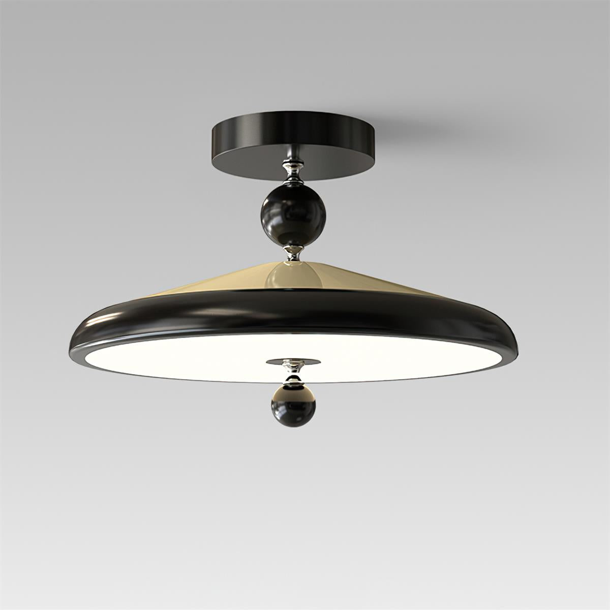 Belano Wooden Frame Round Ceiling Lamp - Neutral Decor