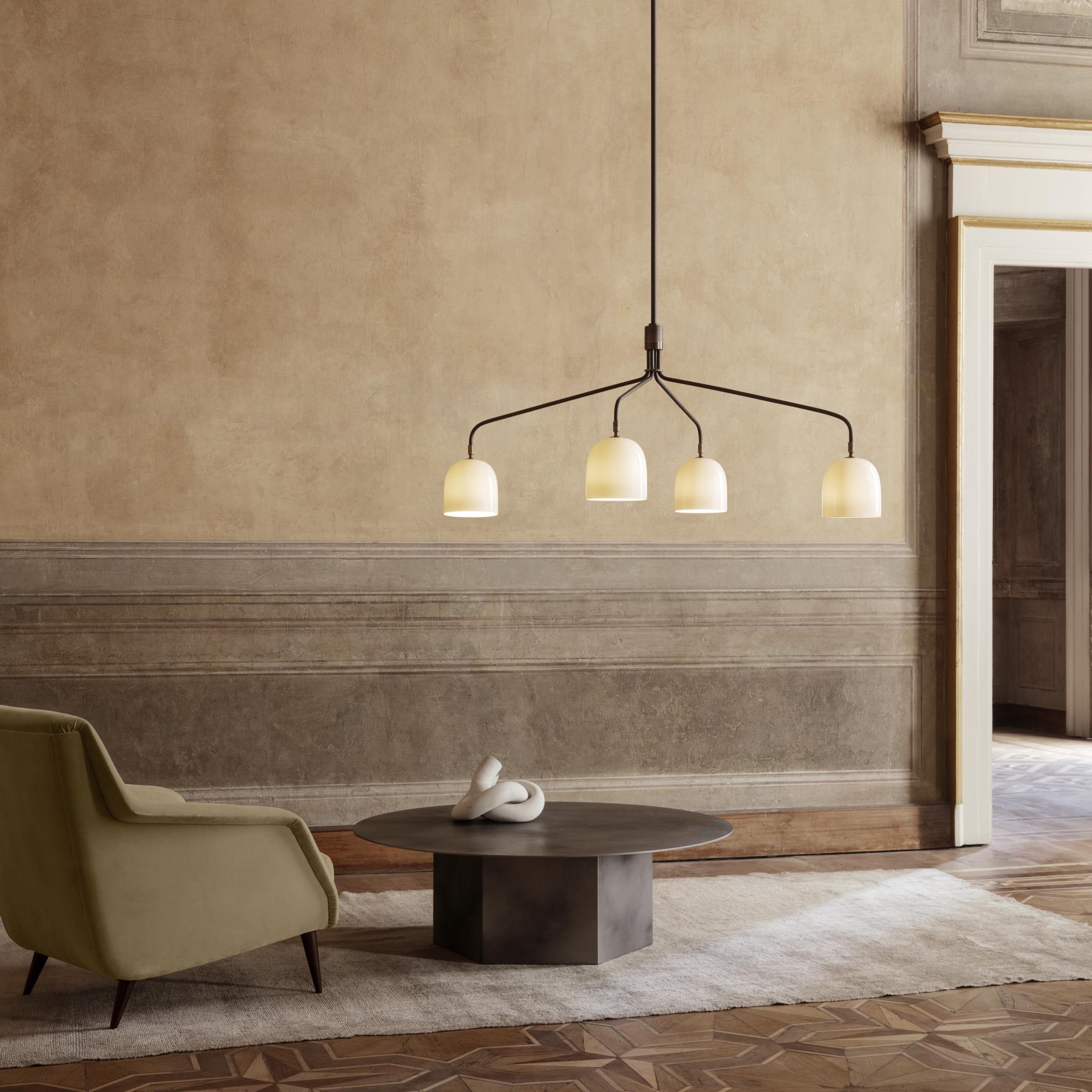 Casorira Chandelier Black Brass Industrial