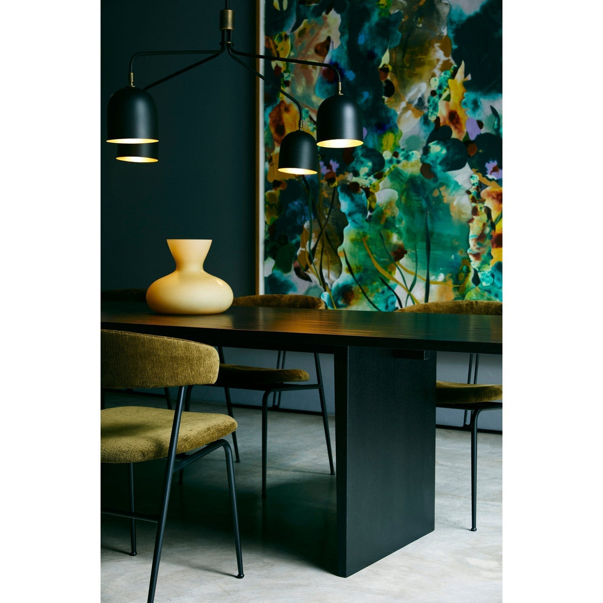 Casorira Chandelier Black Brass Industrial
