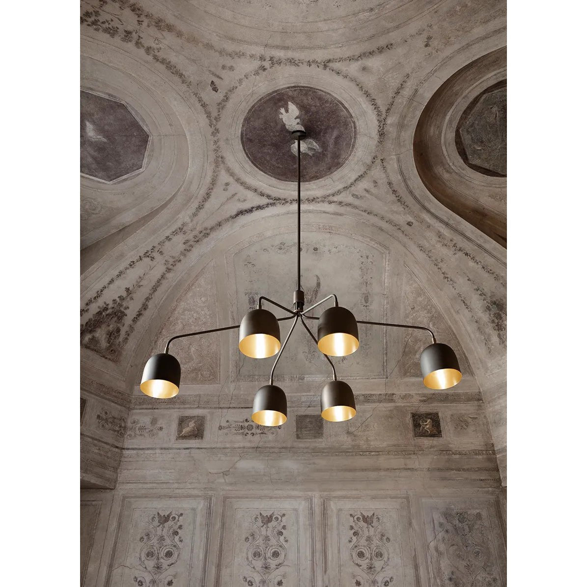 Casorira Chandelier Black Brass Industrial