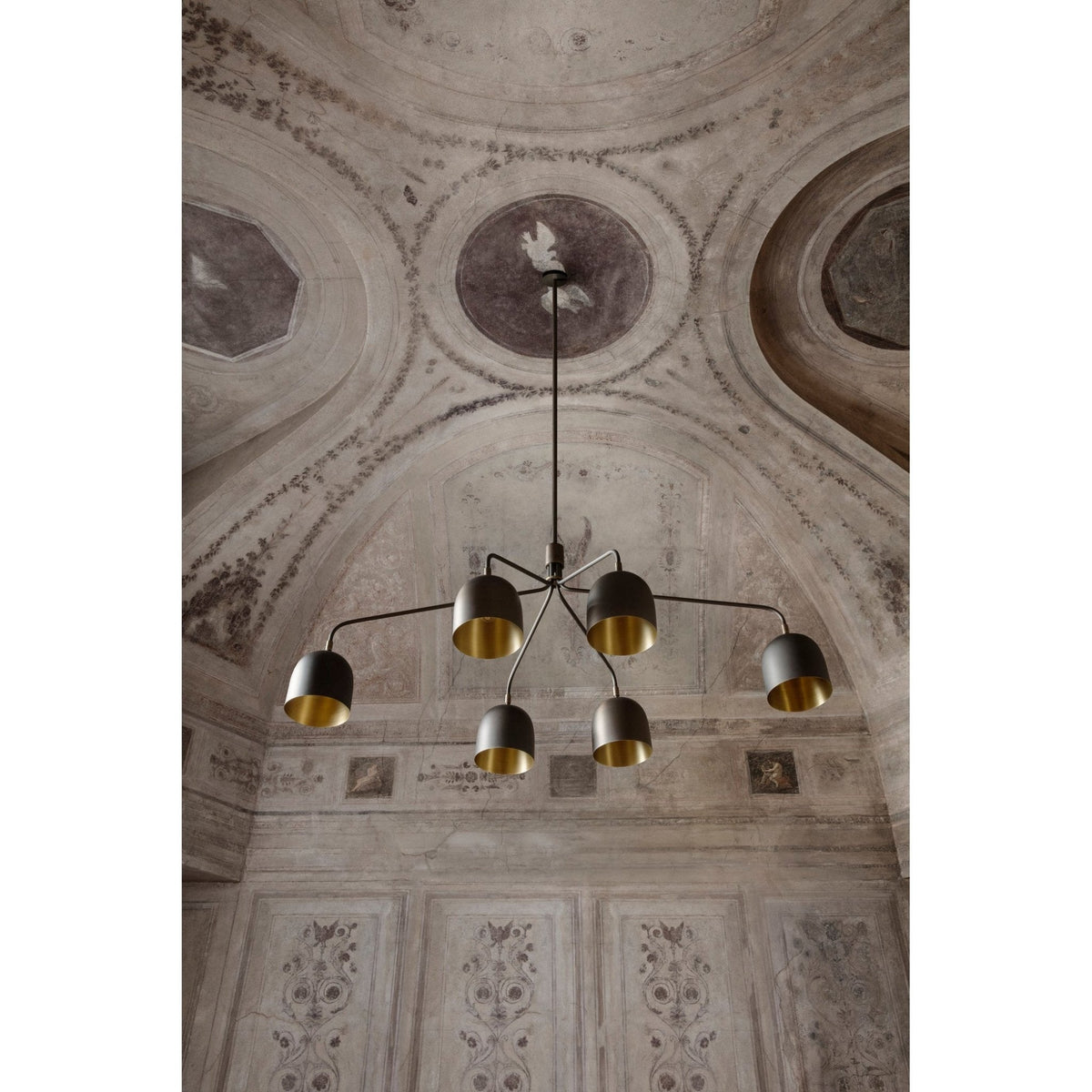 Casorira Chandelier Black Brass Industrial