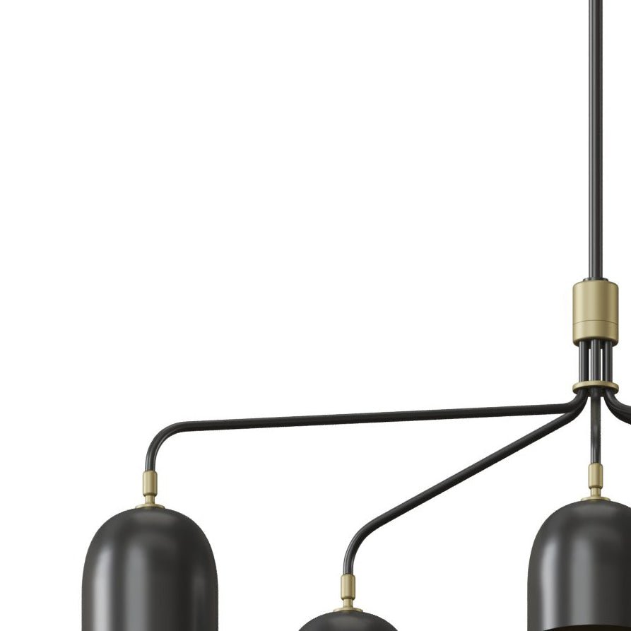 Casorira Chandelier Black Brass Industrial