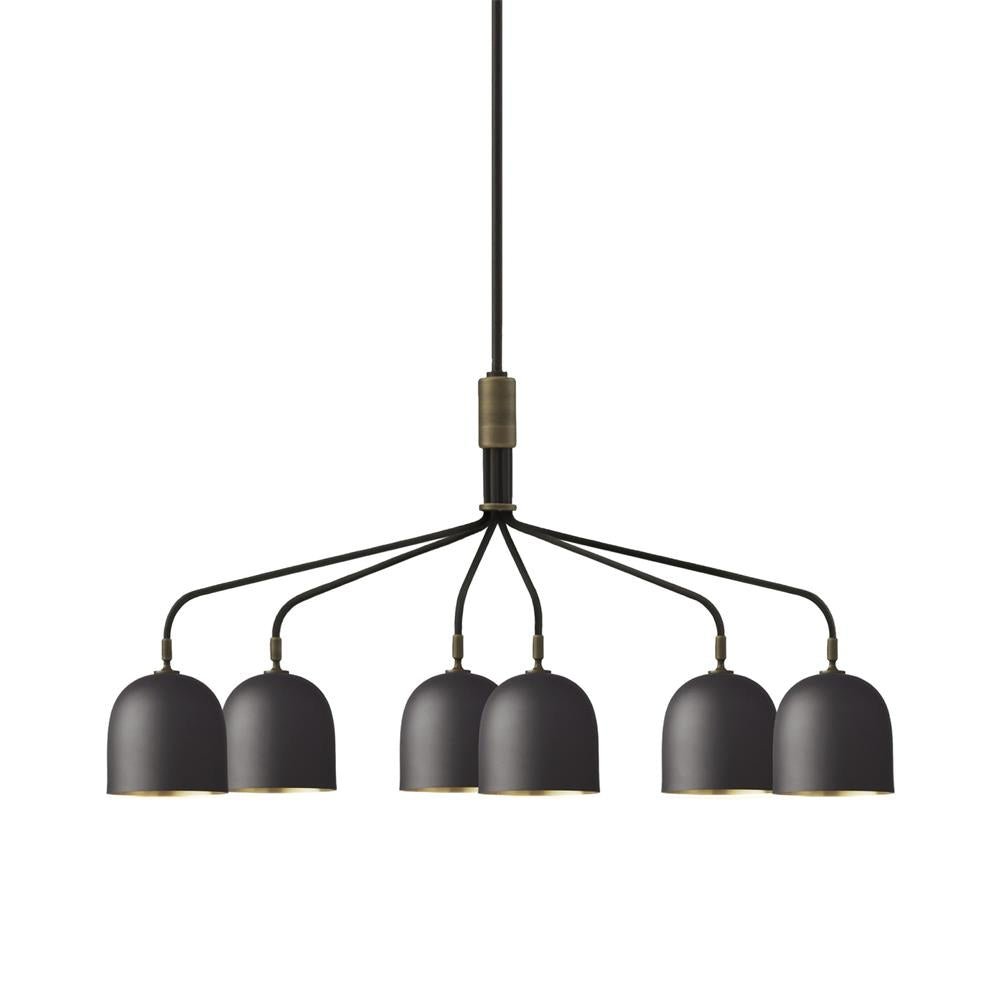 Casorira Chandelier Black Brass Industrial