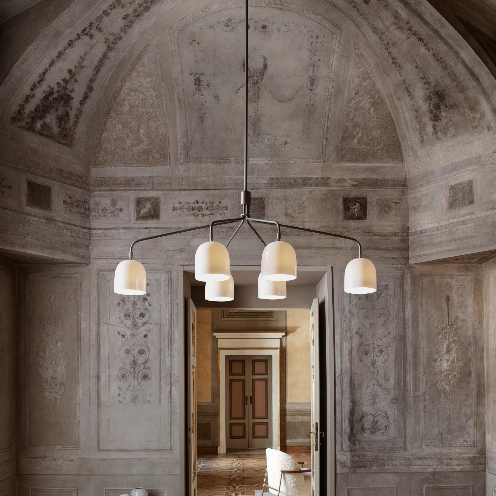 Casorira Chandelier Black Brass Industrial