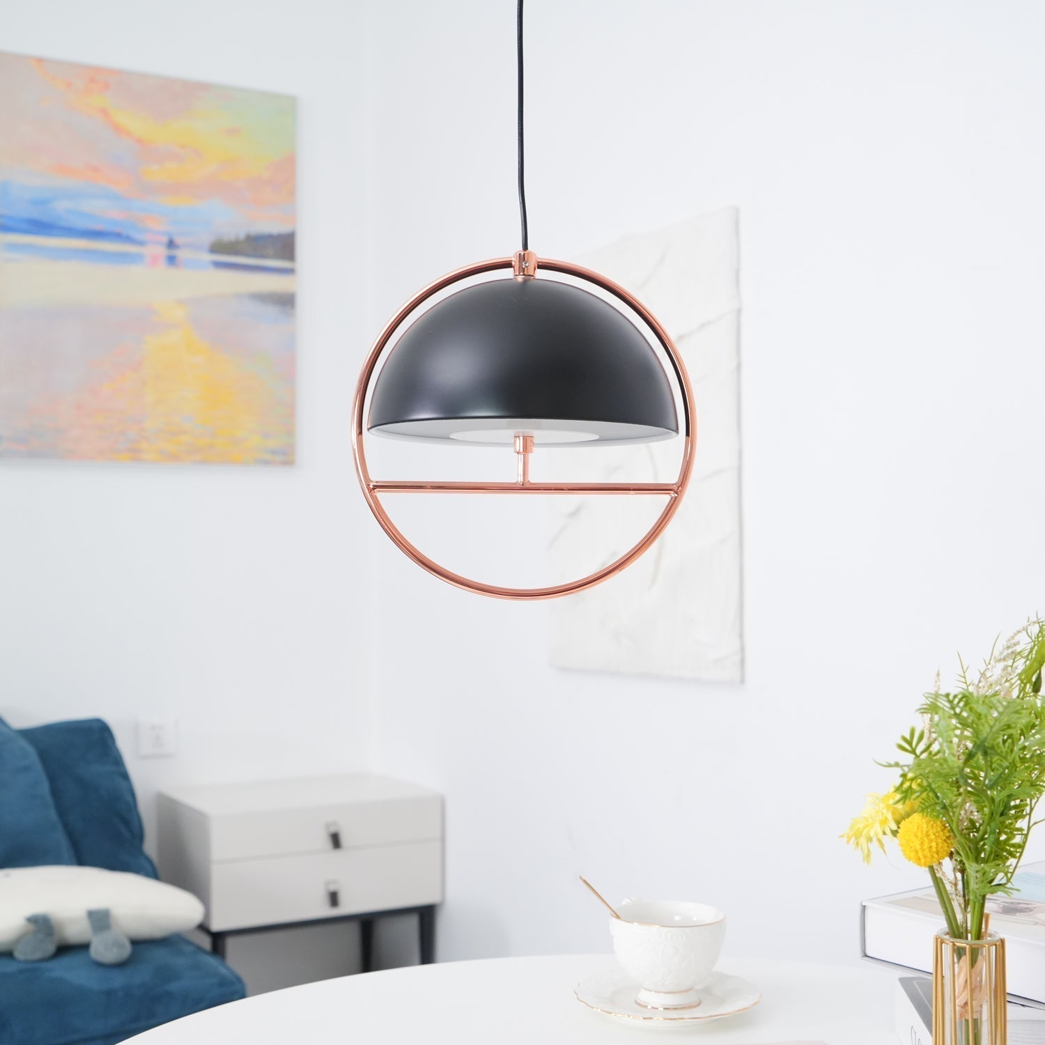 Zephira Steel Classic Pendant Lamp