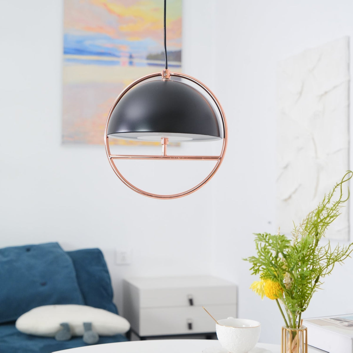 Zephira Steel Classic Pendant Lamp