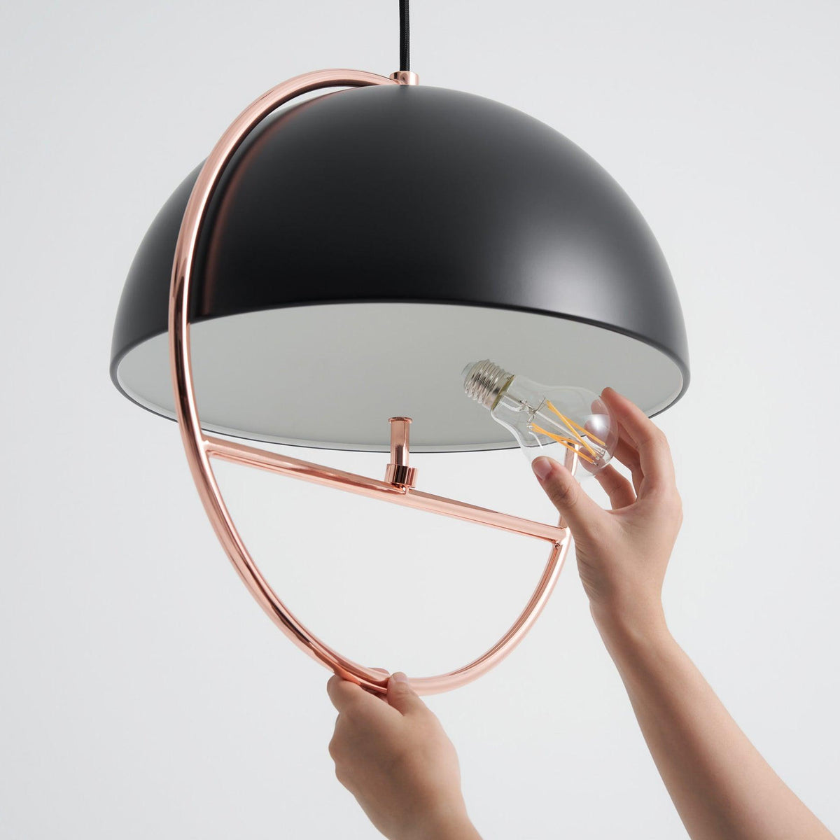 Zephira Steel Classic Pendant Lamp