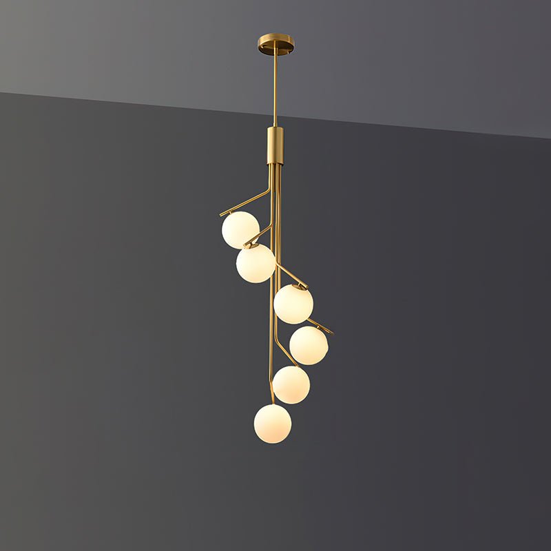 Solivine Chandelier Gold Branch Globe LED