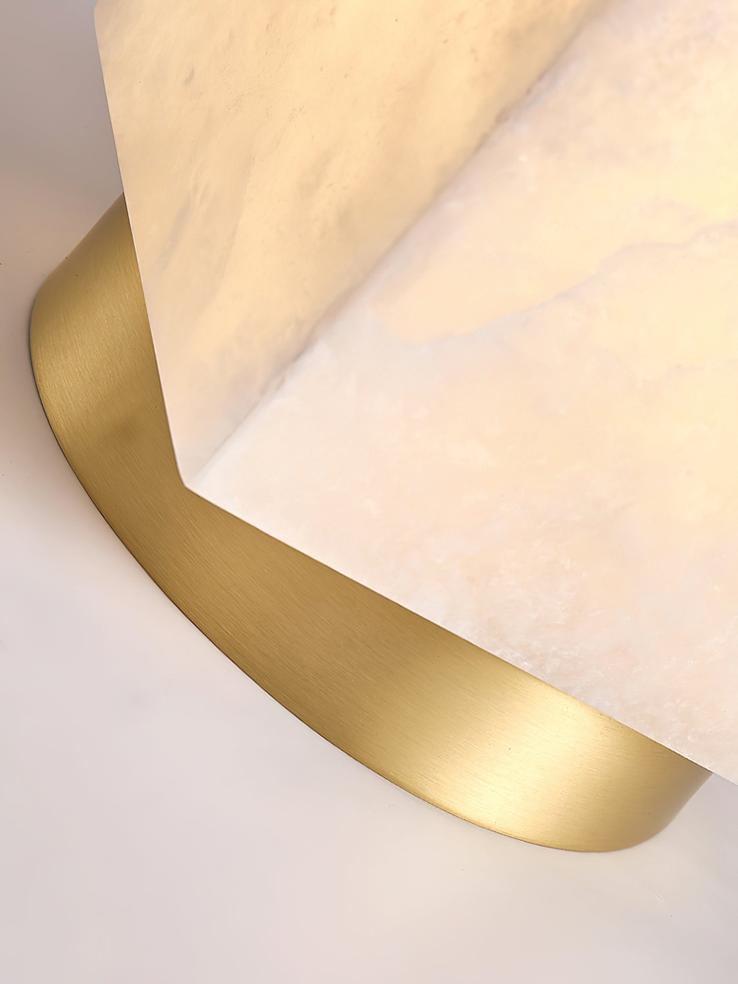 Usilia Modern Minimalist Brass Alabaster Ceiling Light - Neutral Decor